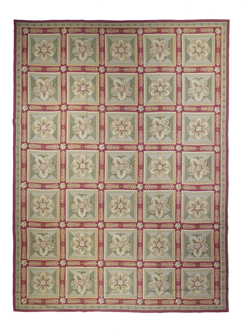 French Aubusson Design Rug 9'0
