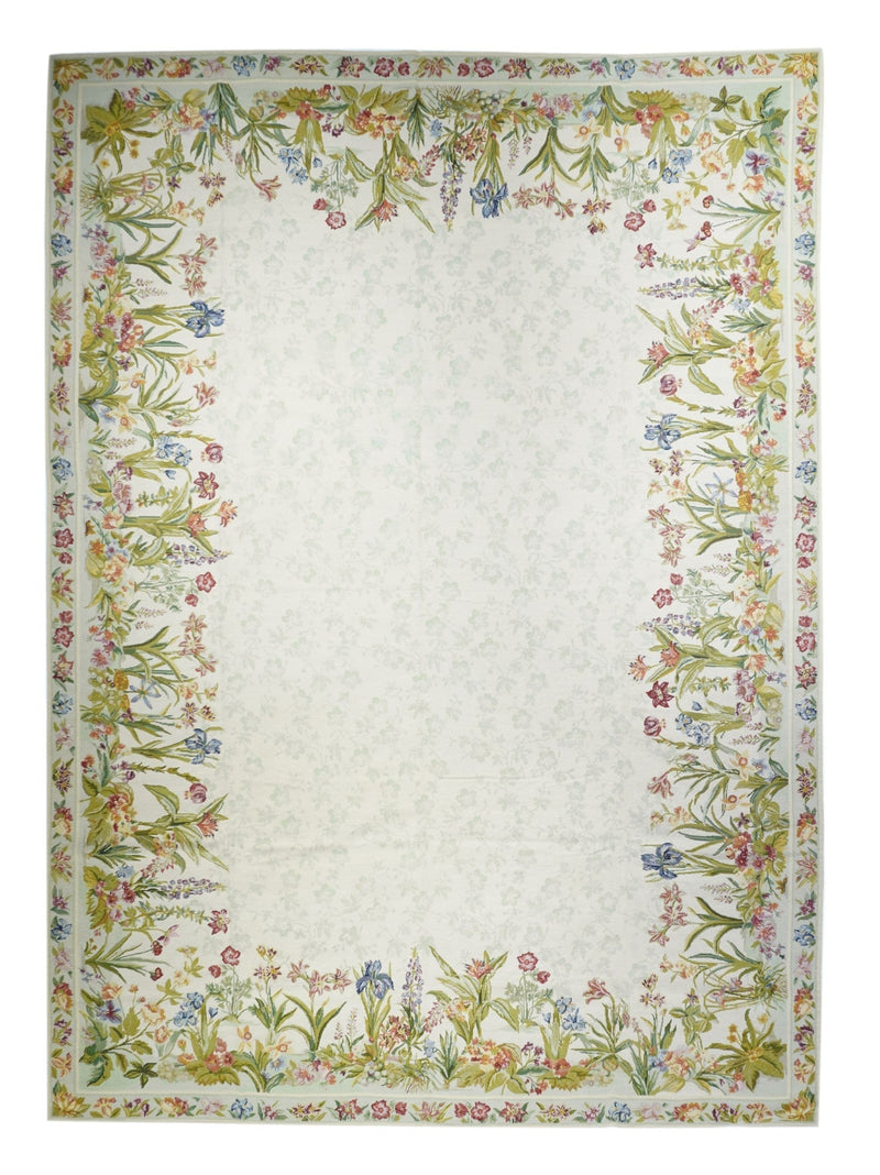 French Aubusson Design Rug 10'0