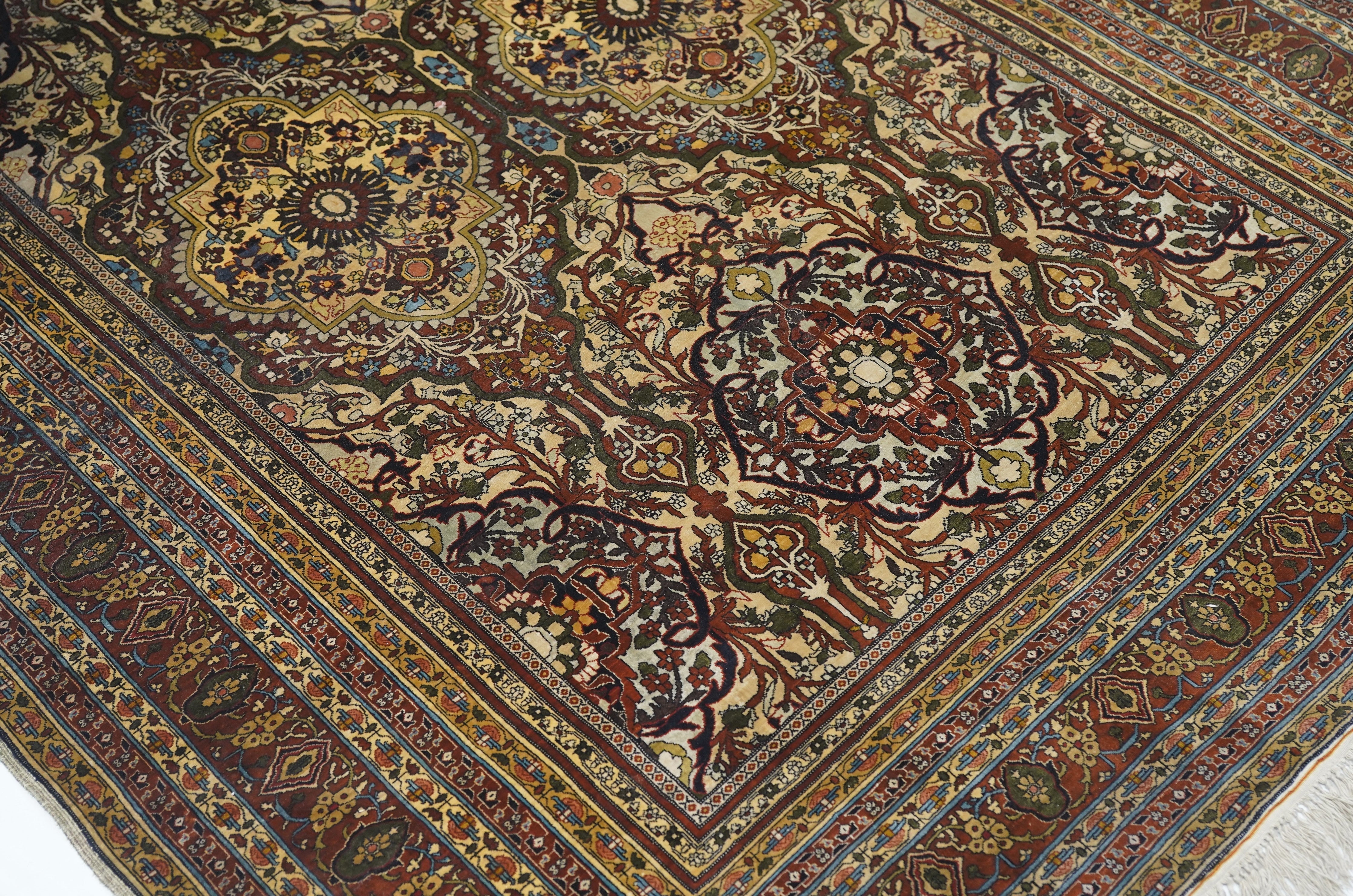 Silk Turkish Hereke Rug 4'5'' x 6'0"