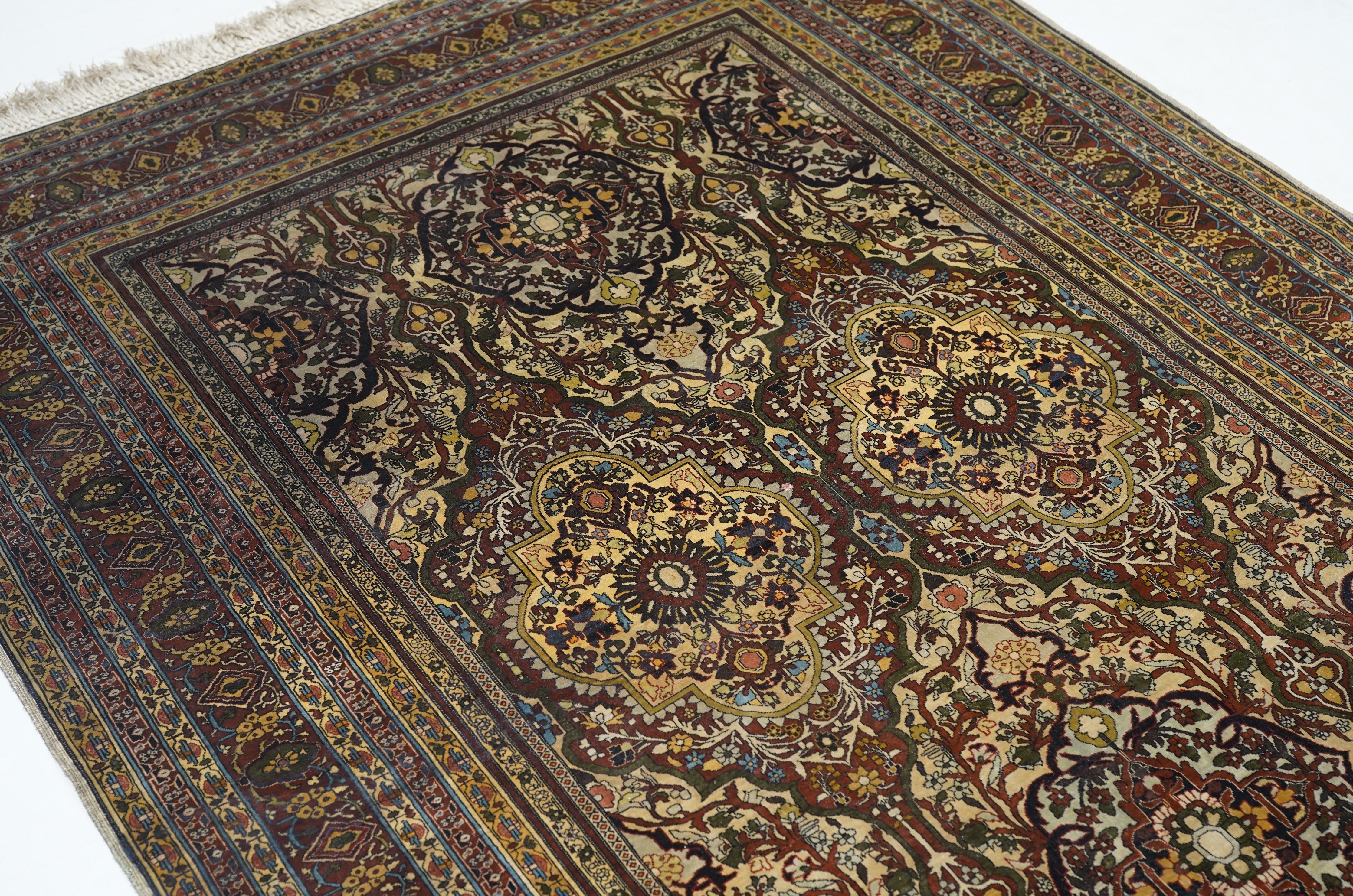 Silk Turkish Hereke Rug 4'5'' x 6'0"