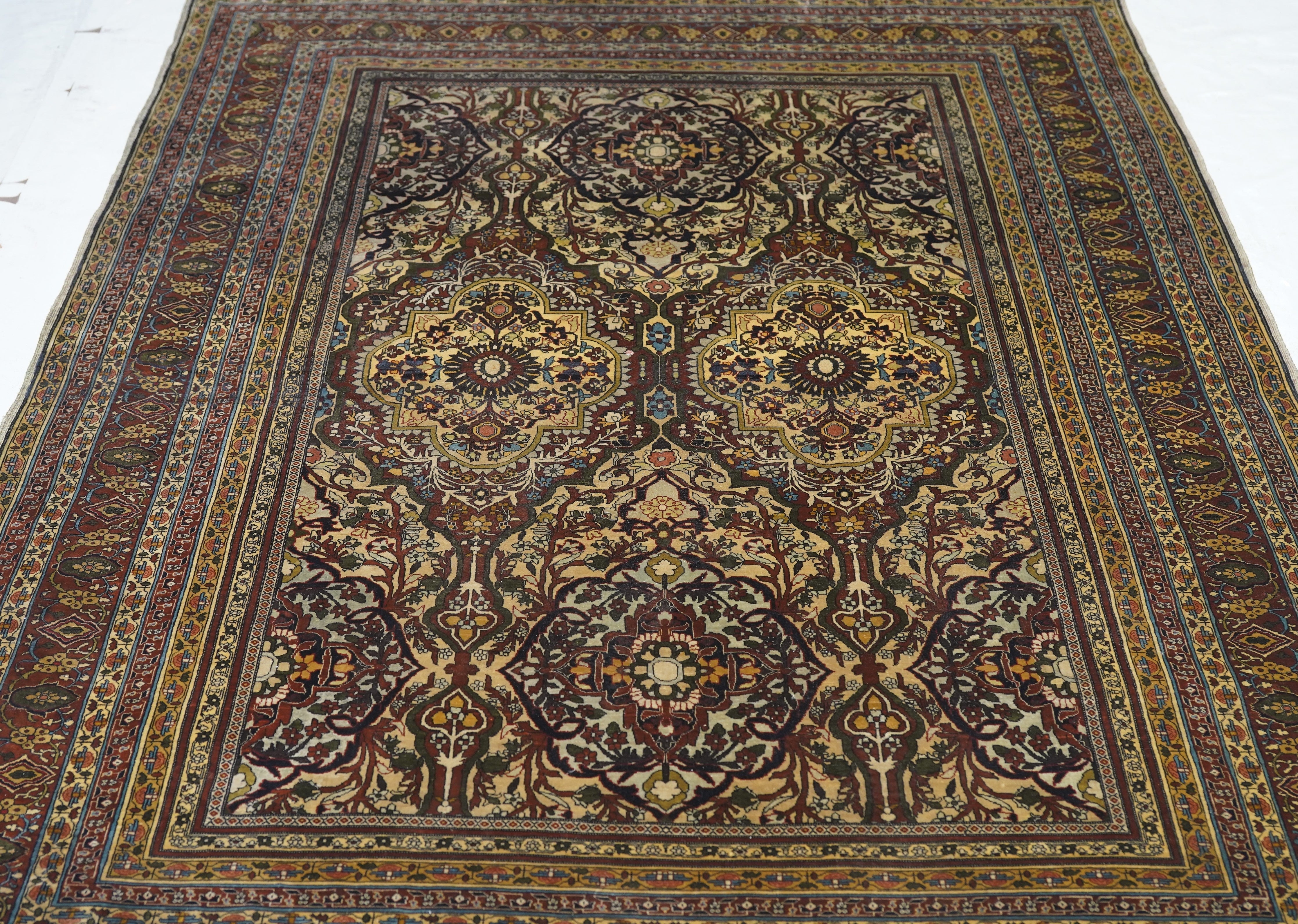 Silk Turkish Hereke Rug 4'5'' x 6'0"