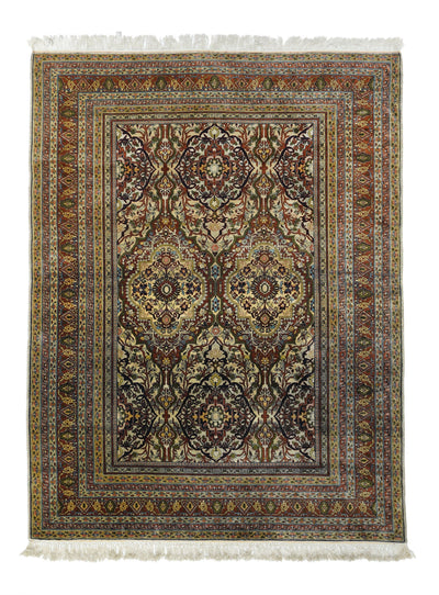 Silk Turkish Hereke Rug 4'5'' x 6'0