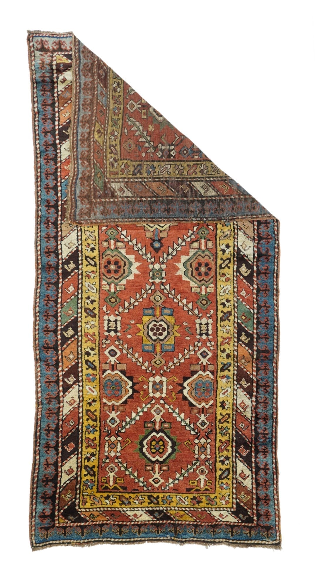 Antique Caucasian Kazak Rug 3'8'' x 8'1''