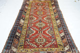 Antique Caucasian Kazak Rug 3'8'' x 8'1''