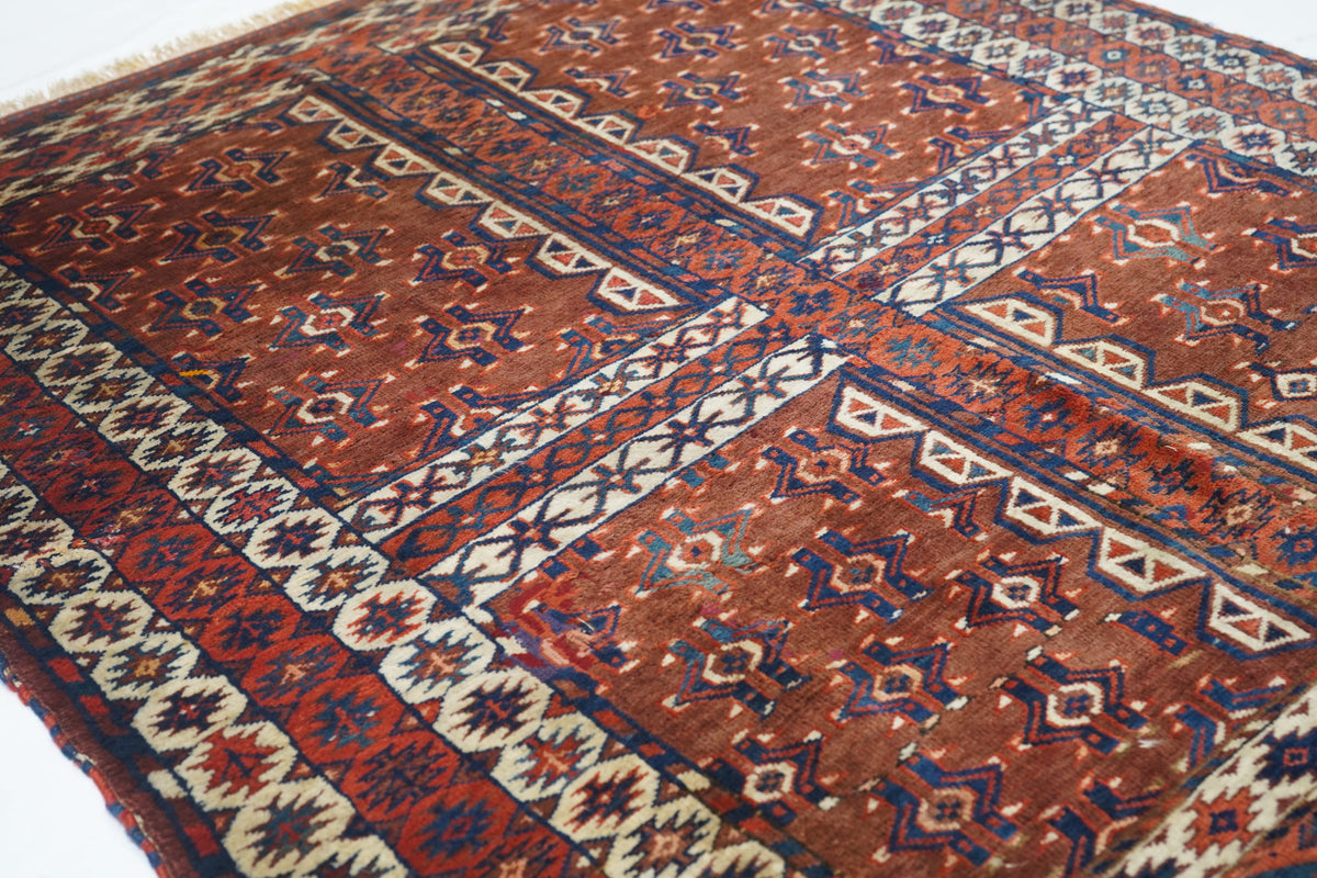 Antique Khachli Bokara Rug 4'2'' x 5'2''