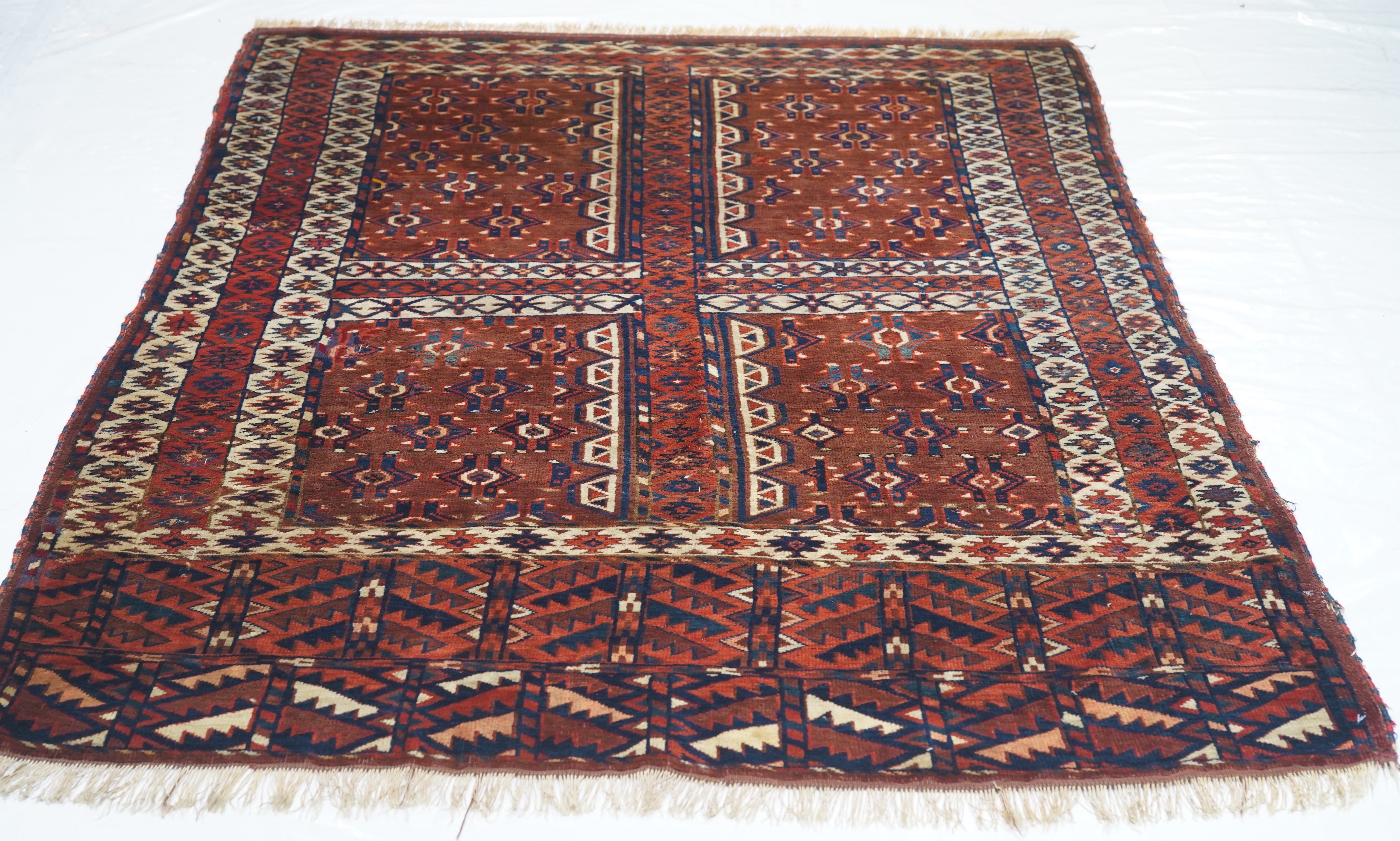 Antique Khachli Bokara Rug 4'2'' x 5'2''