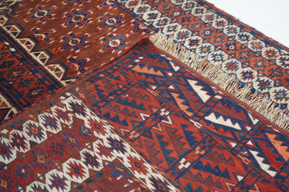 Antique Khachli Bokara Rug 4'2'' x 5'2''