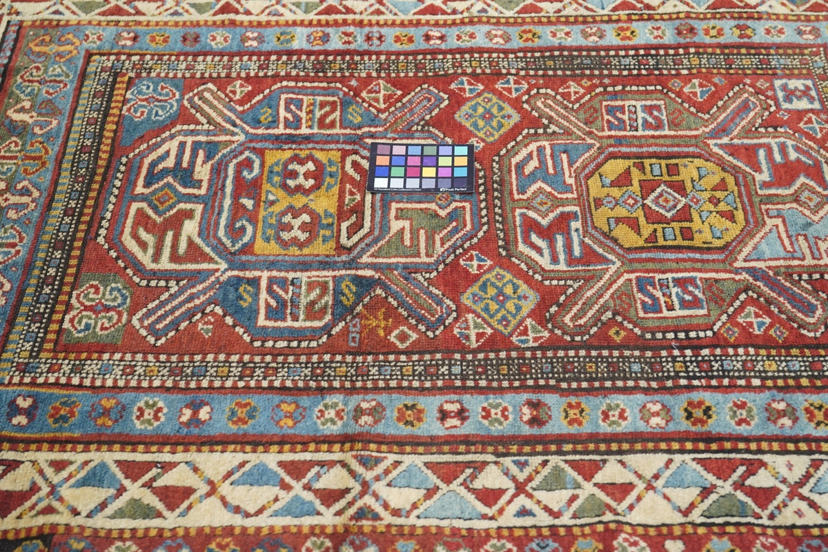 Antique Caucasian Kazak Rug 4'0'' x 5'10''