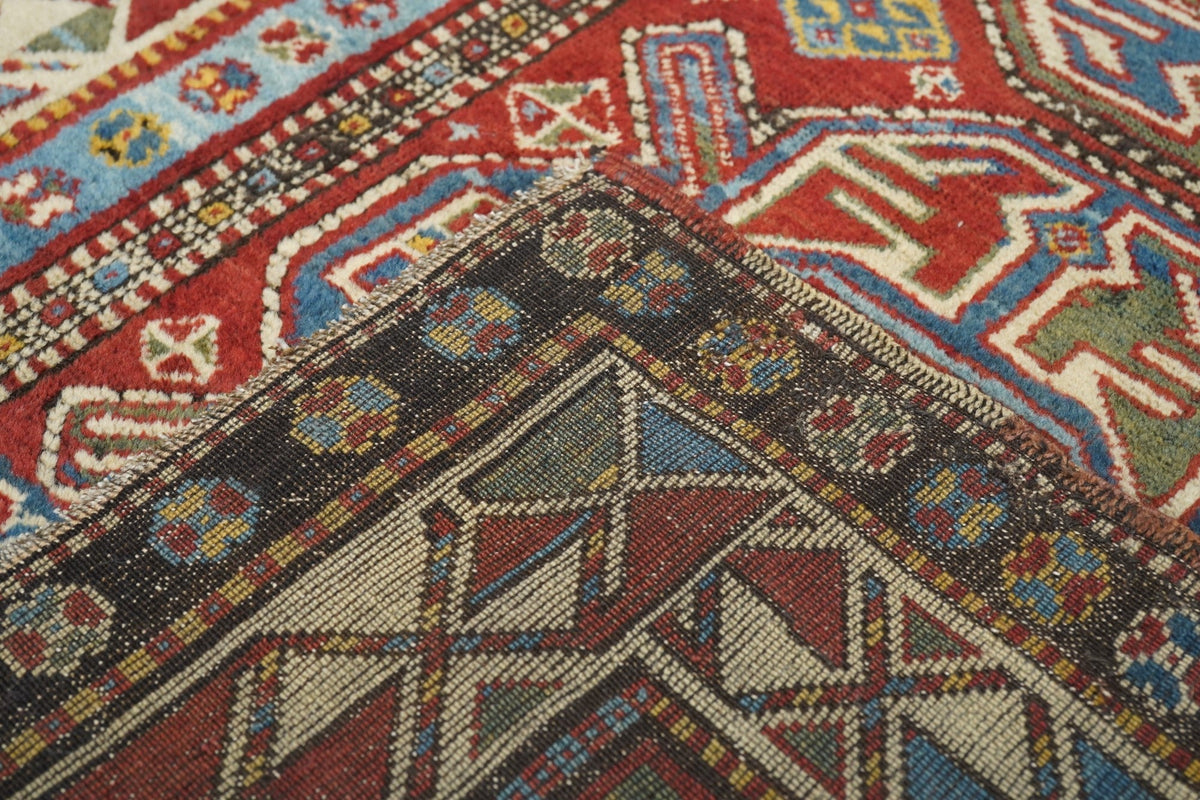 Antique Caucasian Kazak Rug 4'0'' x 5'10''