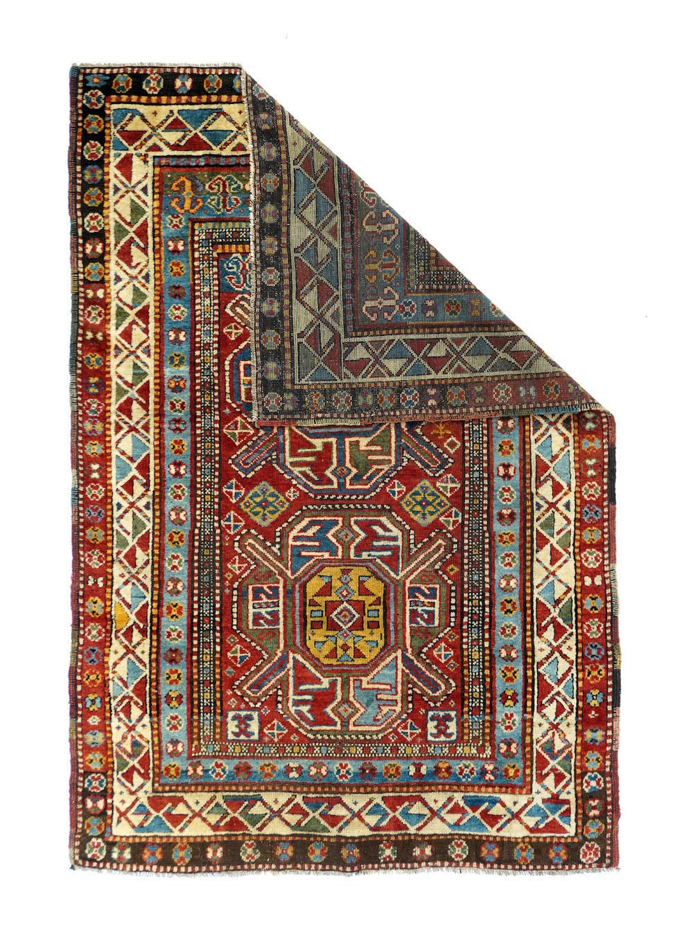 Antique Caucasian Kazak Rug 4'0'' x 5'10''