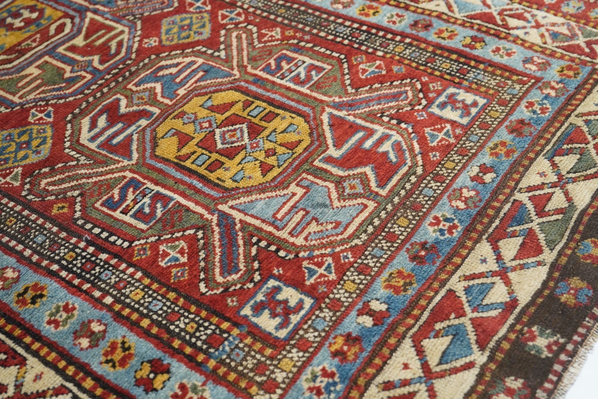 Antique Caucasian Kazak Rug 4'0'' x 5'10''