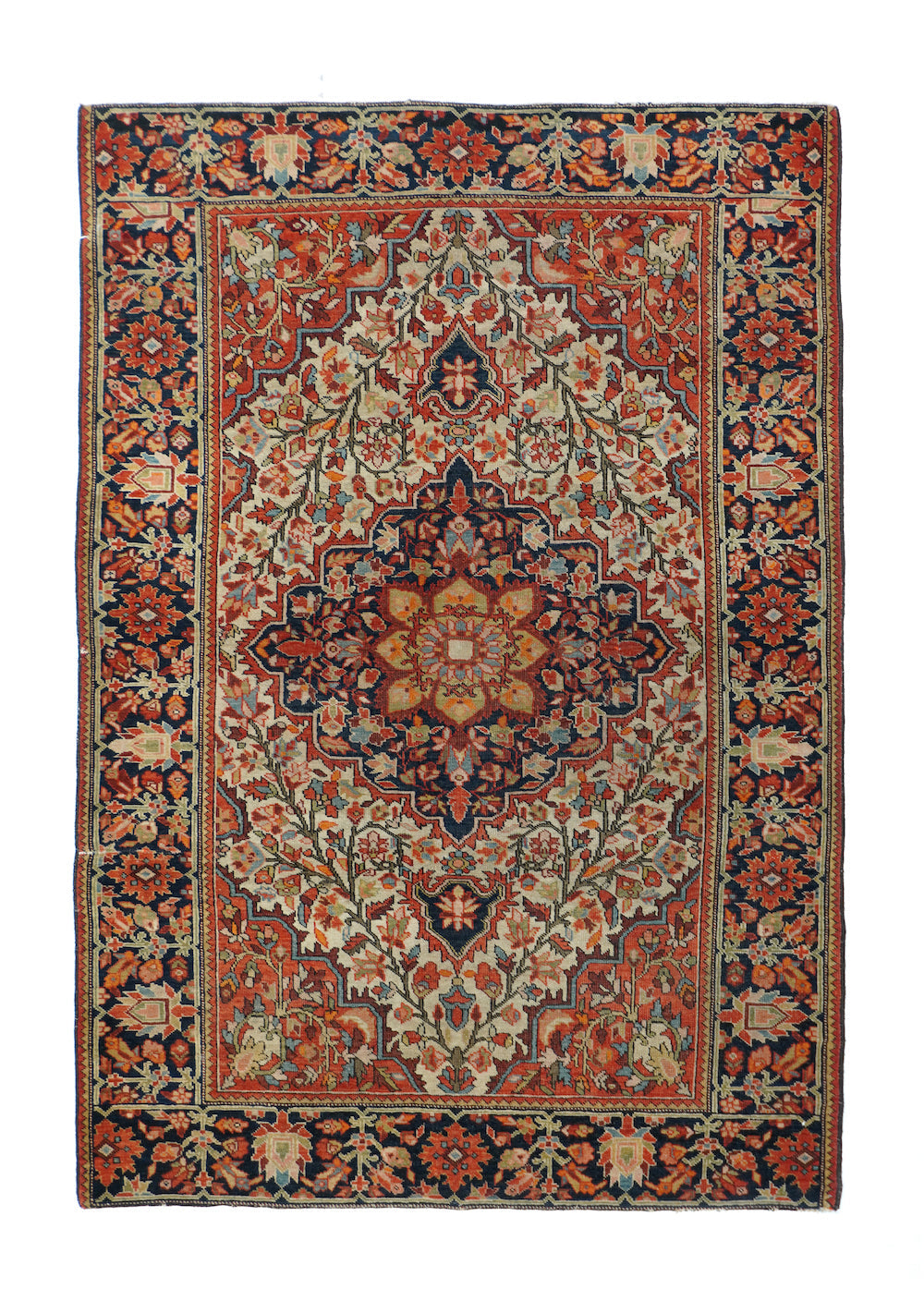 Antique Sarouk Farahan Rug 3'4'' x 4'10''
