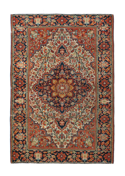 Antique Farahan Sarouk Rug 3'4'' x 4'10''