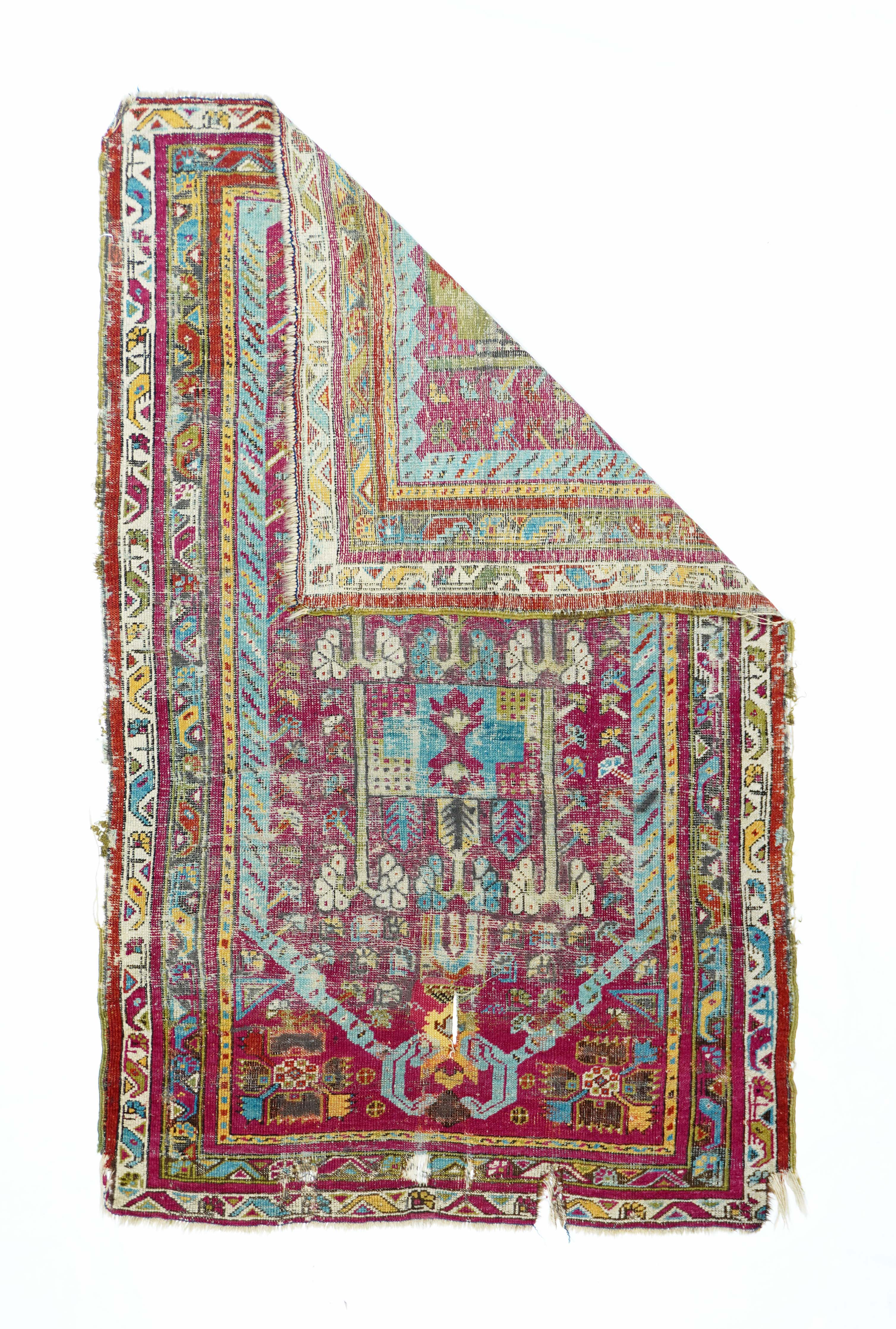 Antique Caucasian Karabagh Rug 3'6'' x 5'7''