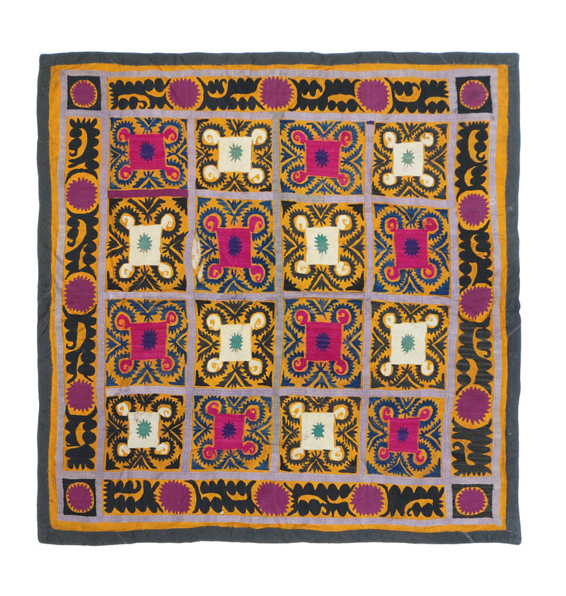 Uzbak Suzani Rug 3'10'' x 4'0