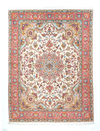 Vintage Extremely Fine Tabriz Rug 5'1'' x 6'11''