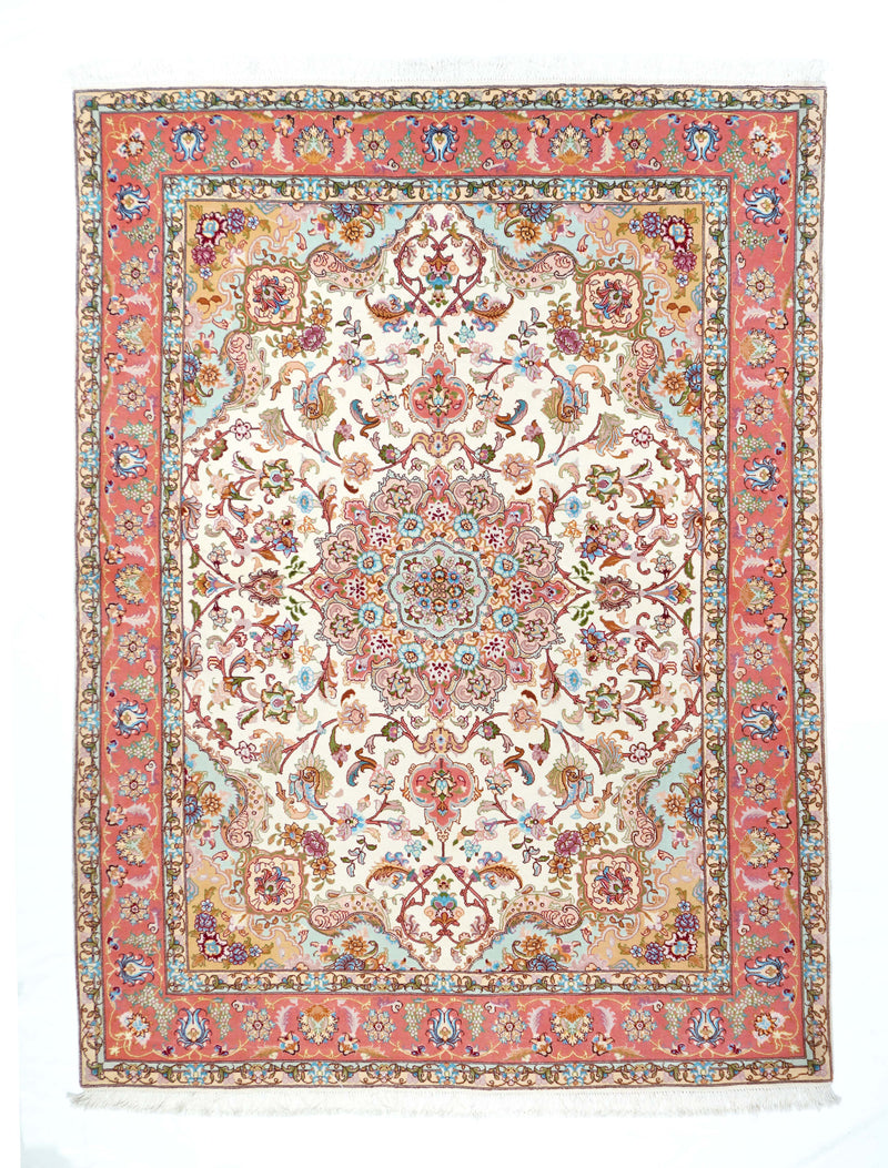 Vintage Extremely Fine Tabriz Rug 5'1'' x 6'11''