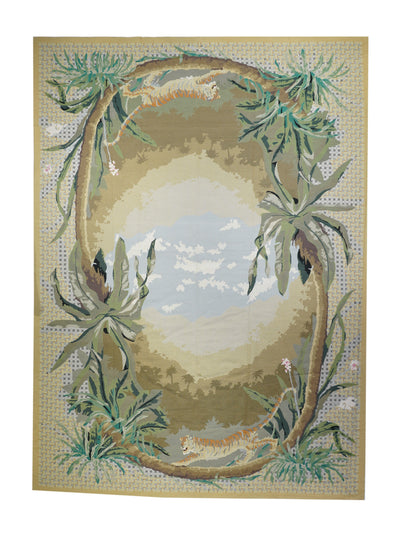 French Aubusson Design Rug 10'0