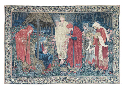 Antique Belgium Tapestry 4'6'' x 6'7''