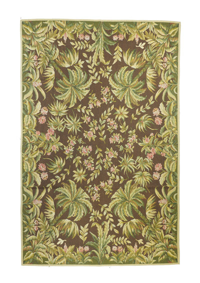 Aubusson Flat Weave Wool Rug 6'0