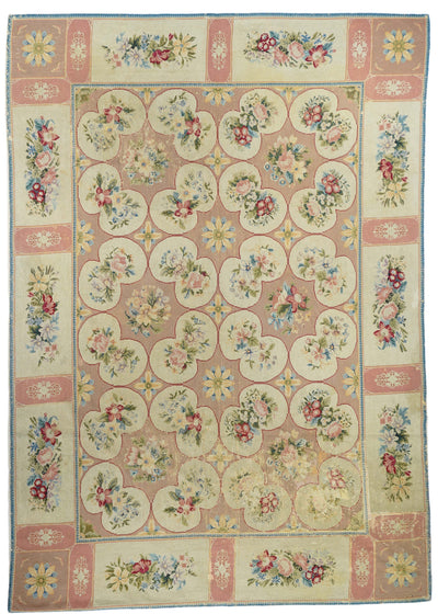 Antique Needle Point Rug 6'0