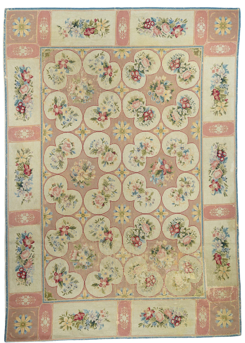 Antique Needle Point Rug 6'0