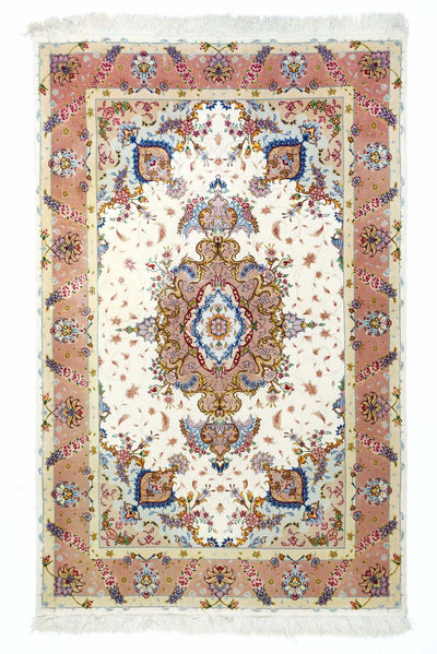 Extremely Fine Tabriz Wool & Silk Rug 3'4'' x 5'2''