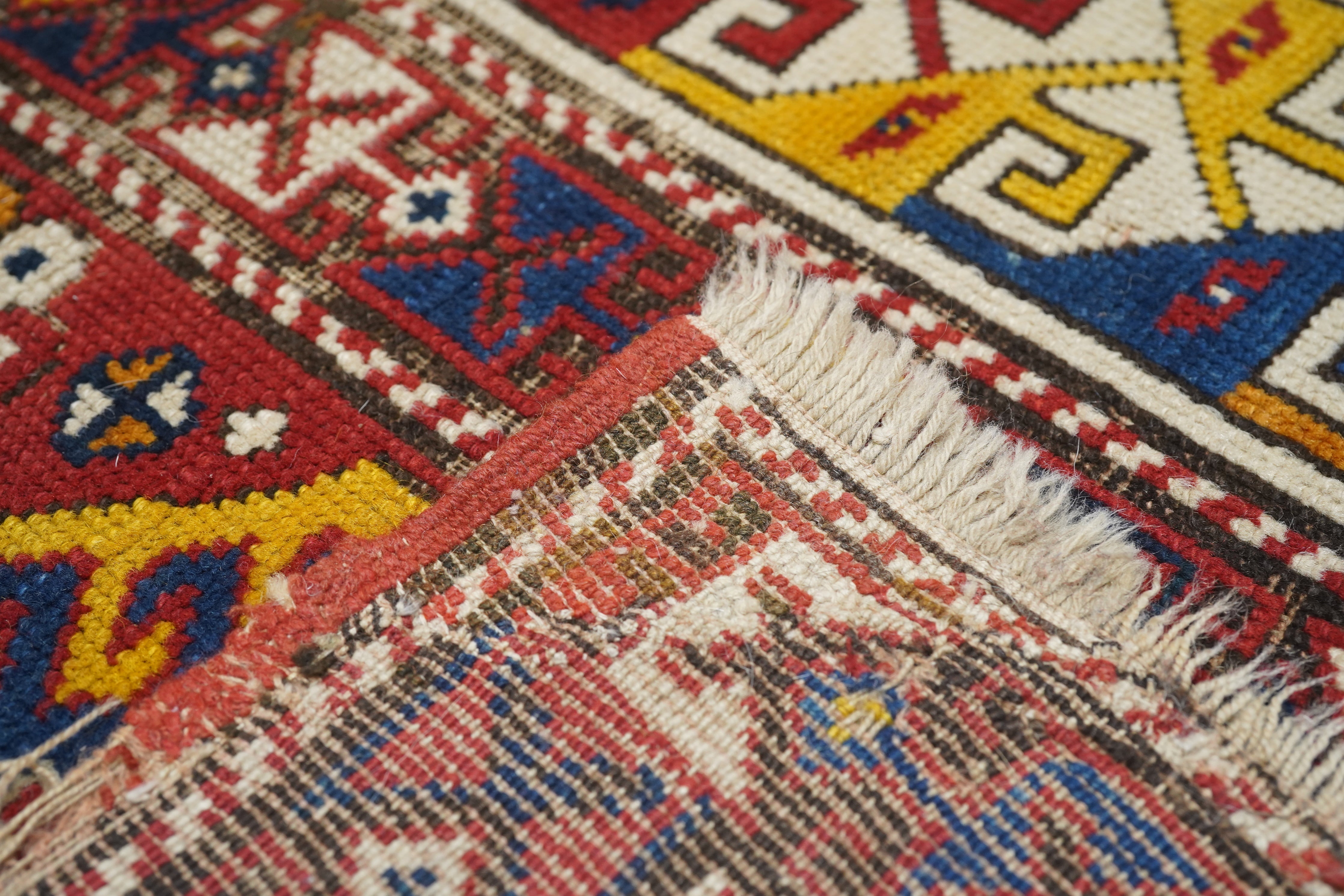 Antique Caucasian Kazak Rug 3'7'' x 5'10''