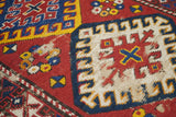 Antique Caucasian Kazak Rug 3'7'' x 5'10''