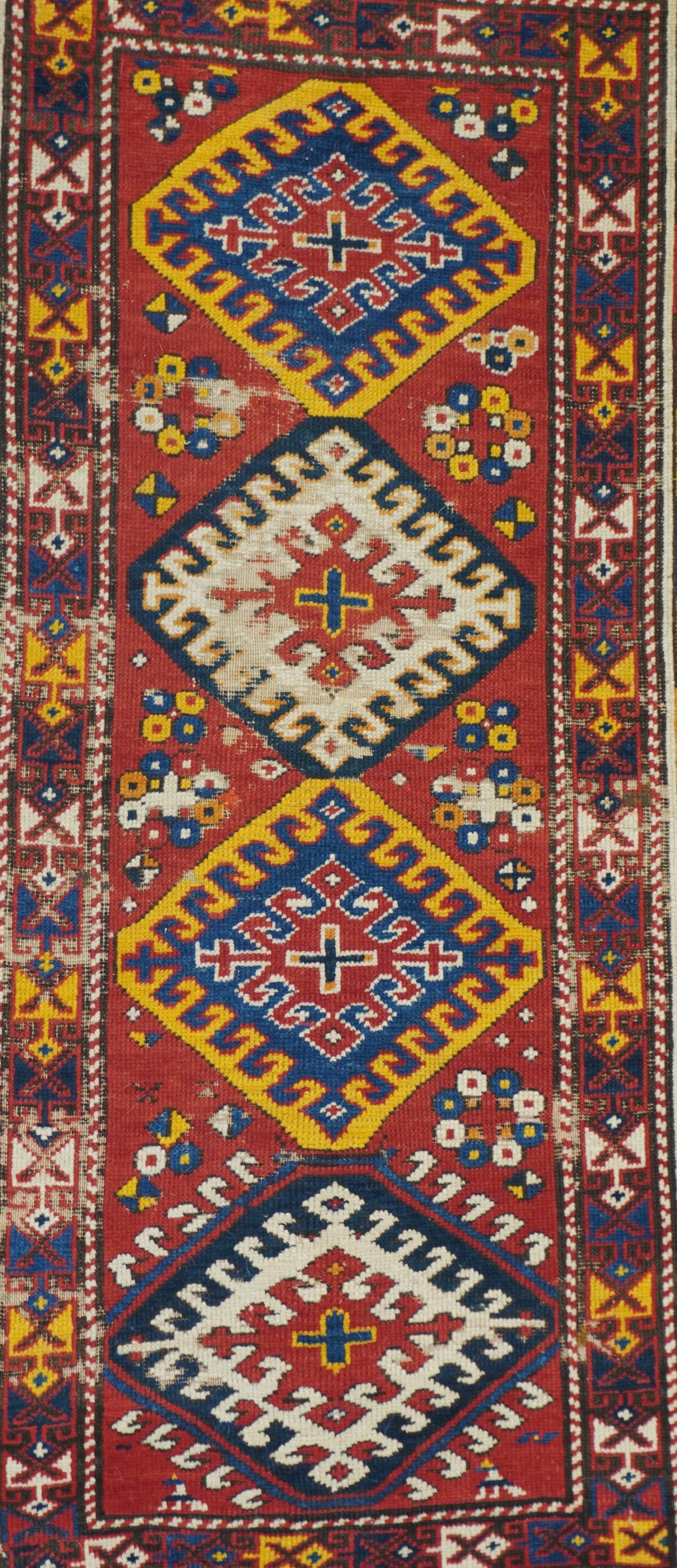 Antique Caucasian Kazak Rug 3'7'' x 5'10''