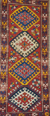 Antique Caucasian Kazak Rug 3'7'' x 5'10''
