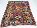 Antique Caucasian Kazak Rug 3'7'' x 5'10''