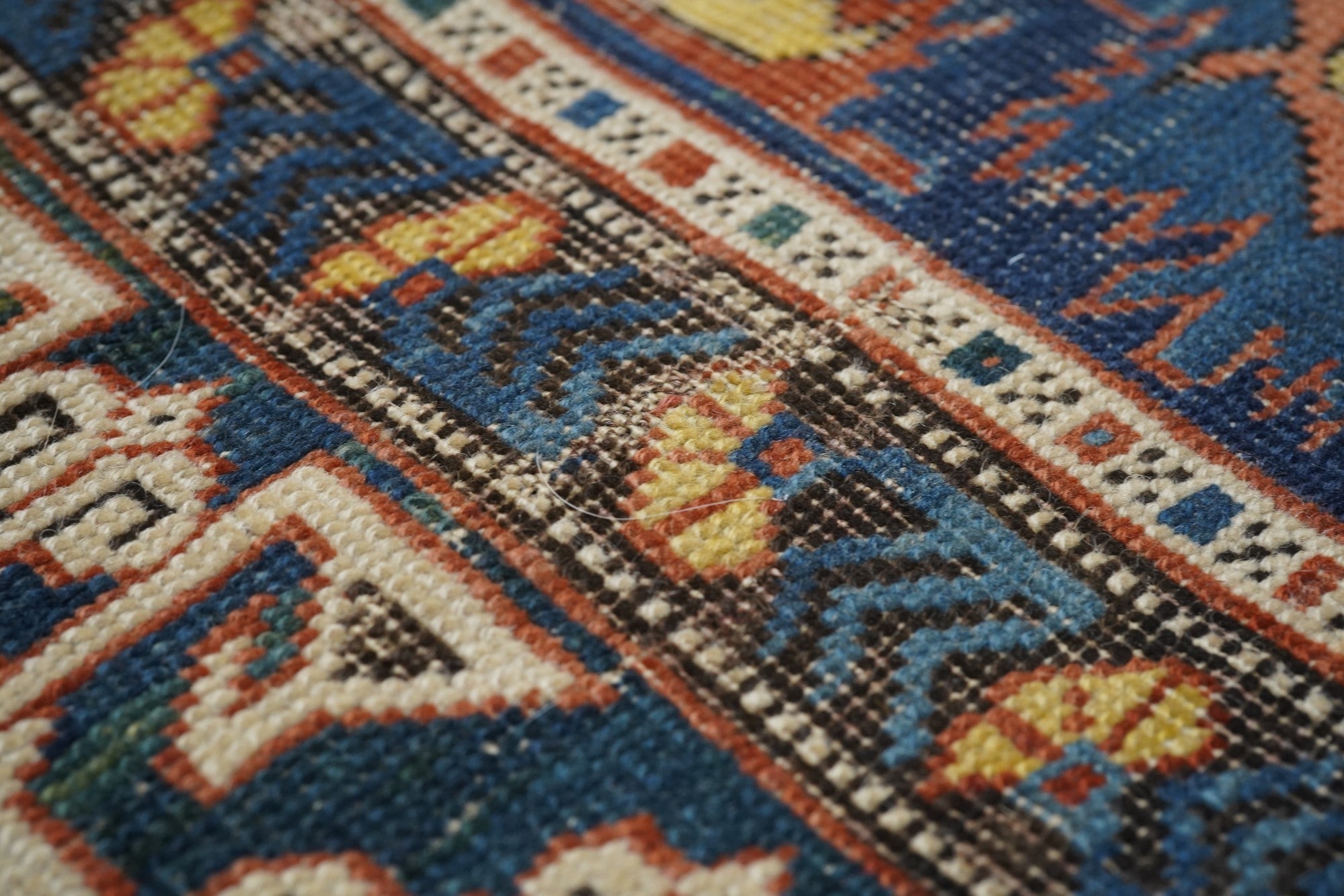 Antique Caucasian Kuba Rug 3'4'' x 11'10''