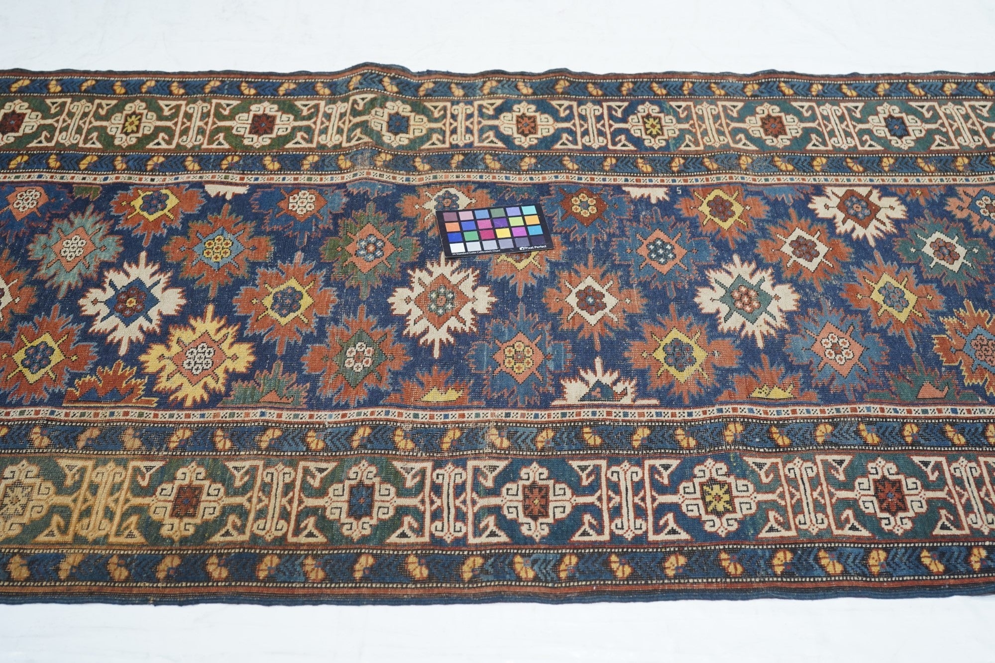 Antique Caucasian Kuba Rug 3'4'' x 11'10''