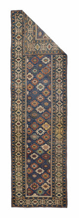 Antique Caucasian Kuba Rug 3'4'' x 11'10''