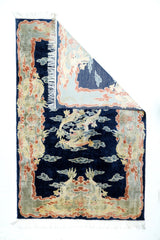 Vintage Chinese Silk Rug 5' 1" x 7'0"
