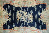 Vintage Chinese Silk Rug 5' 1" x 7'0"