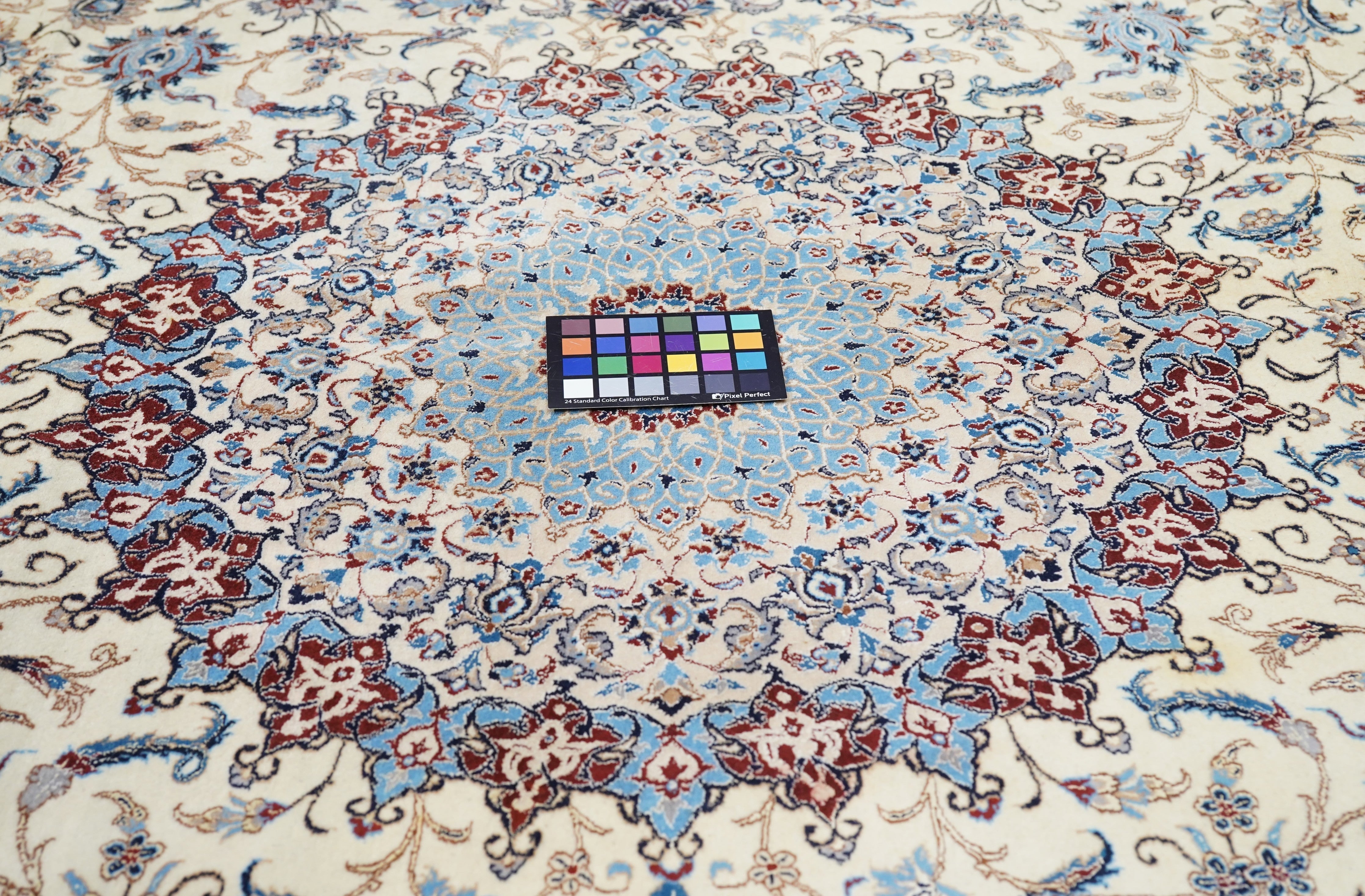 Extremely Ffine Nain Rug Wool & Silk Rug 6'11'' x 10'5''