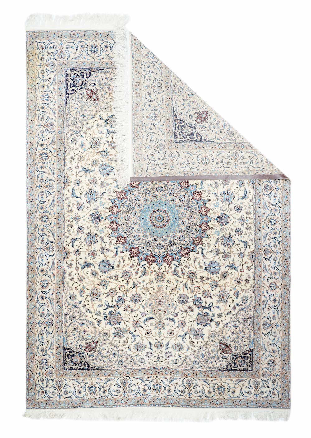 Extremely Ffine Nain Rug Wool & Silk Rug 6'11'' x 10'5''