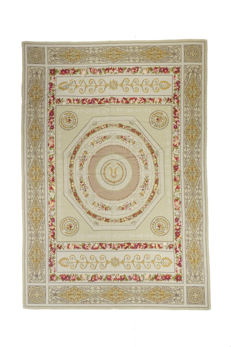 French Aubusson Design Rug 6'0