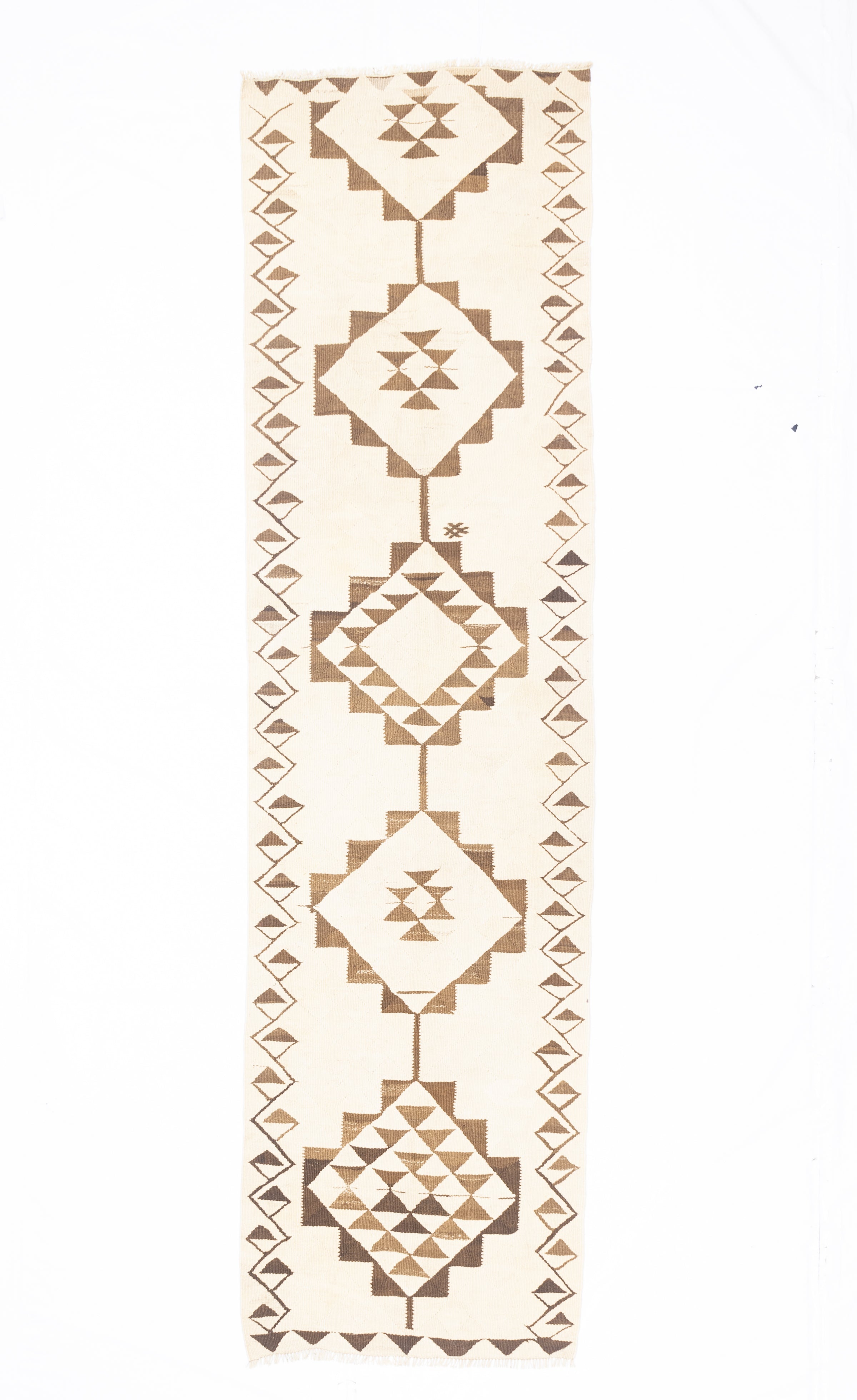 Vintage Moroccan Wool Rug 2' 11" x 11' 1''