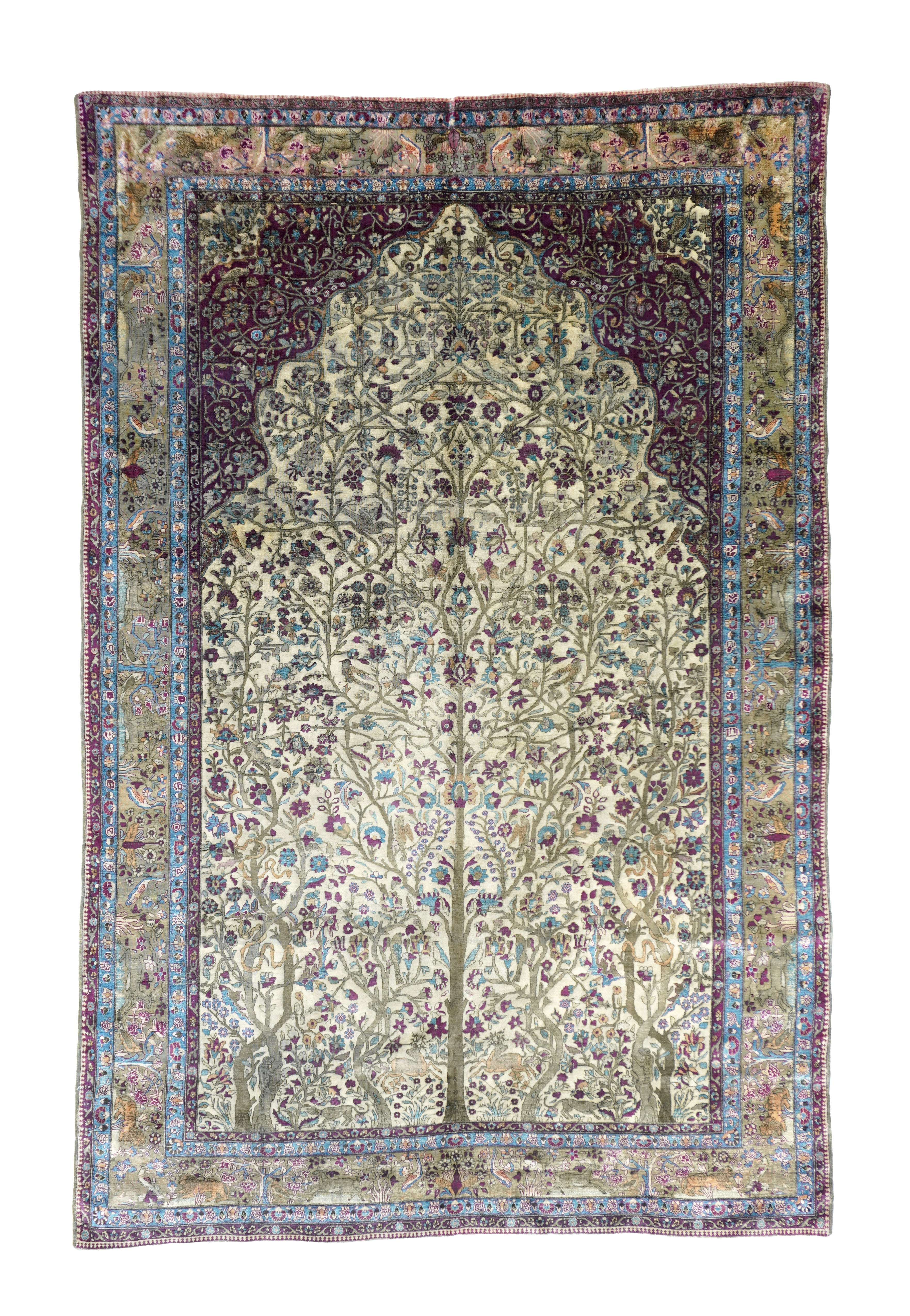 Antique Kashan Rug 6'6'' x 9'8''