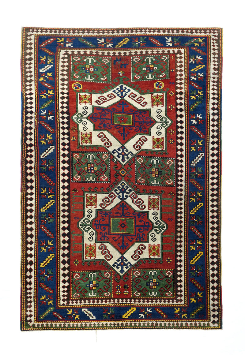 Antique Caucasian Kazak Rug 4'9'' x 7'4''