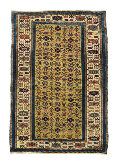 Antique Caucasian Kuba Rug 3'2'' x 4'7''