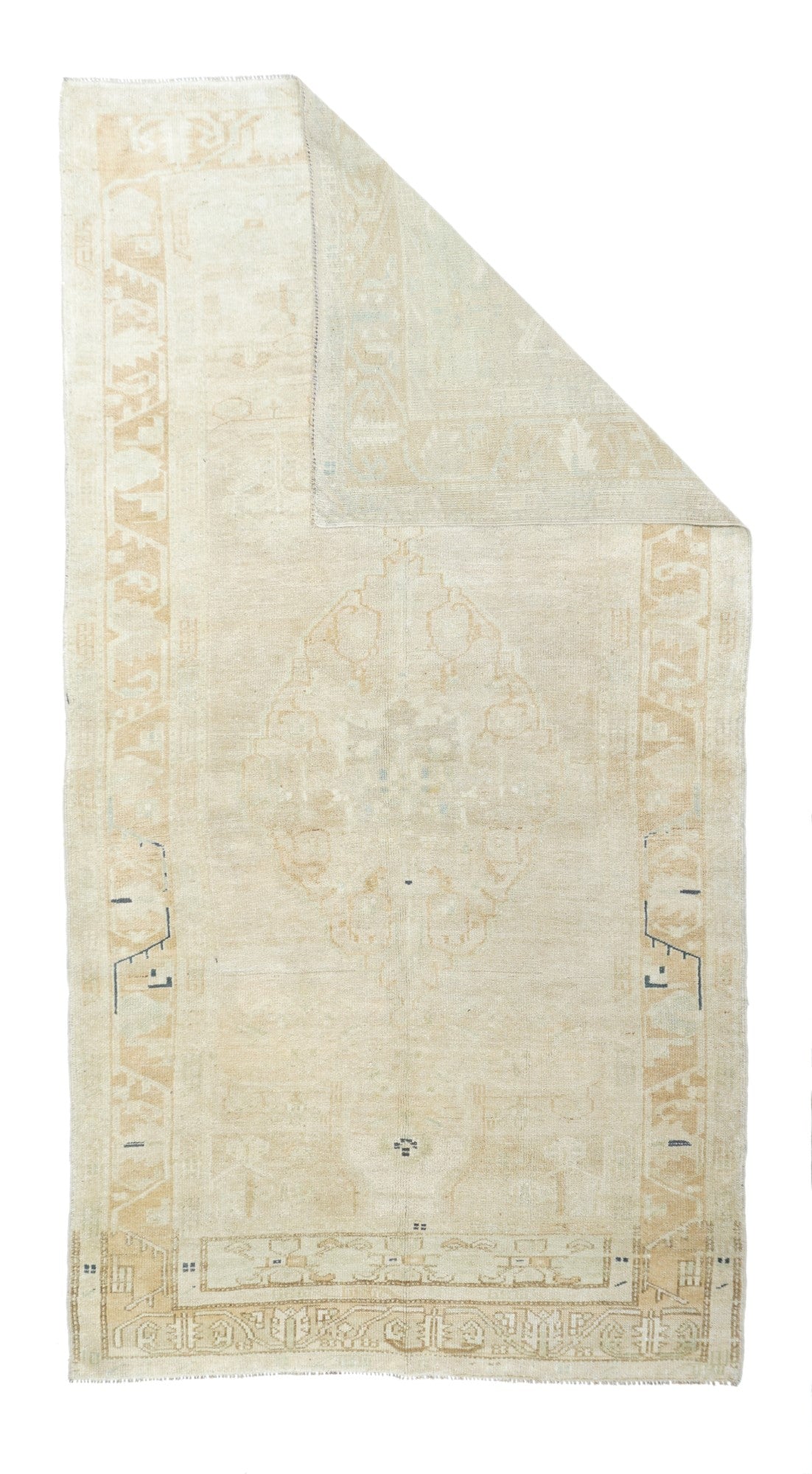 Vintage Turkish Oushak Rug 4'7'' x 8'10''