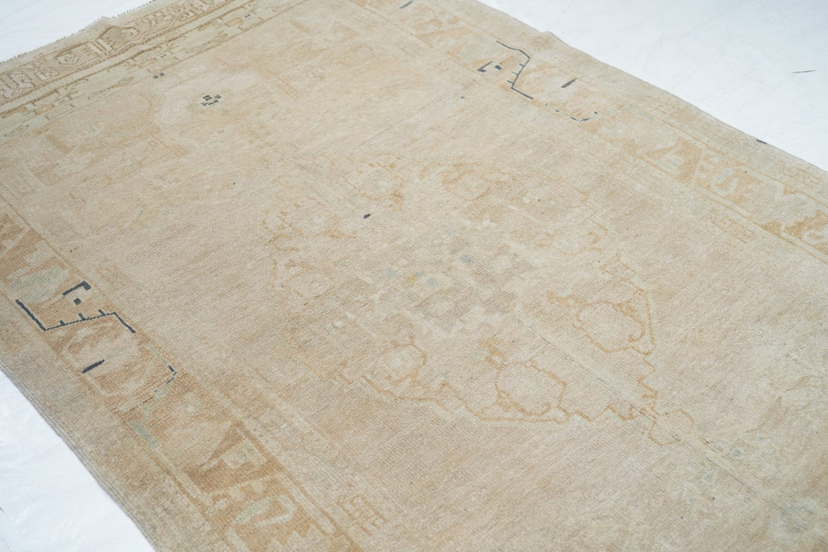 Vintage Turkish Oushak Rug 4'7'' x 8'10''