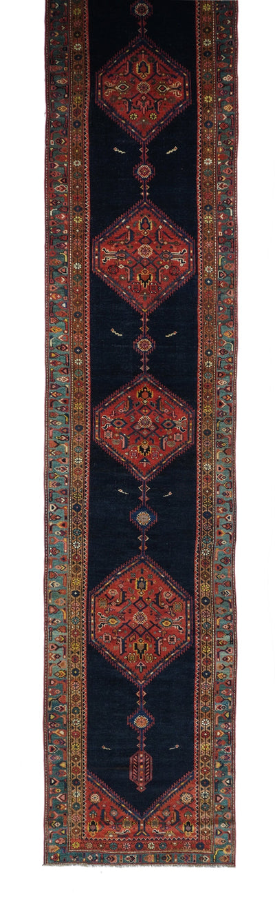 Antique Kurdish Runner 3'1'' x 15'11''