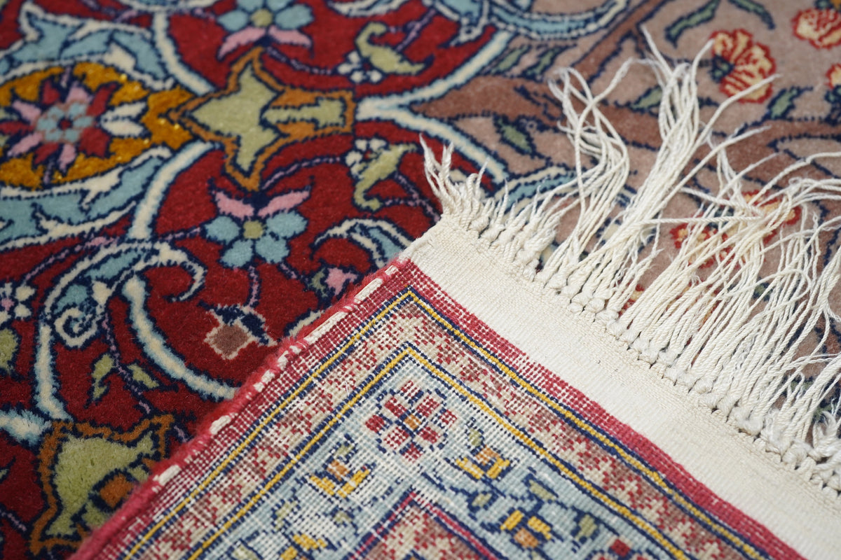Extremely Fine Antique  Tehran Wool Rug 4'7'' x 6'8''
