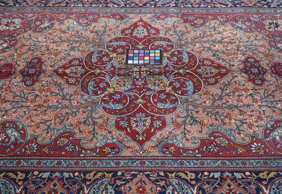 Extremely Fine Antique  Tehran Wool Rug 4'7'' x 6'8''