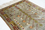 Extremely Fine Antique Silk Hereke Rug 2'6'' x 3'5''